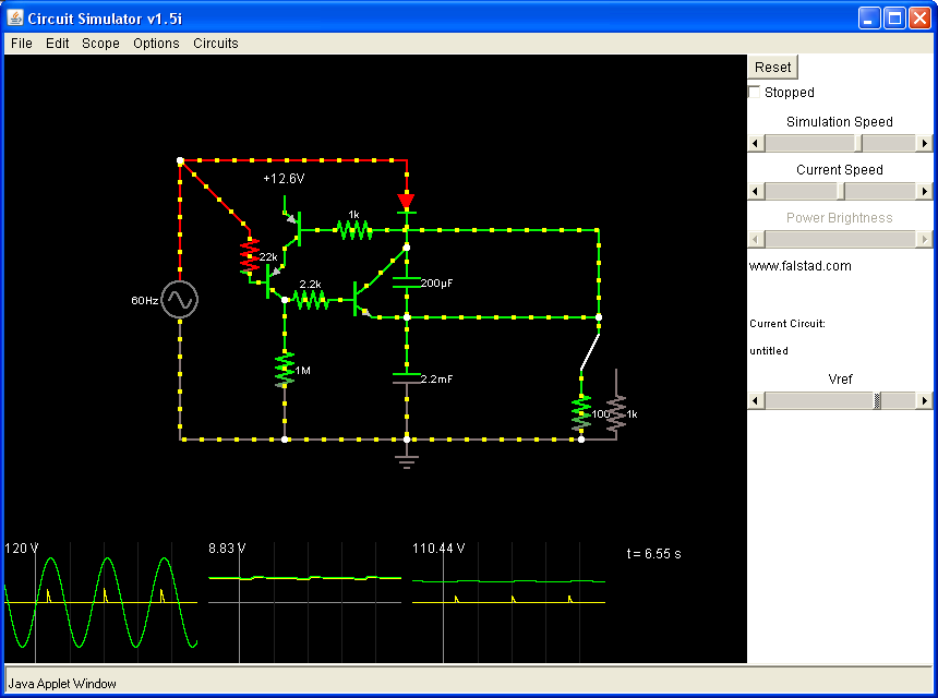 Circuit sims. Falstad circuit. Falstad схема. Falstad circuit Simulator.